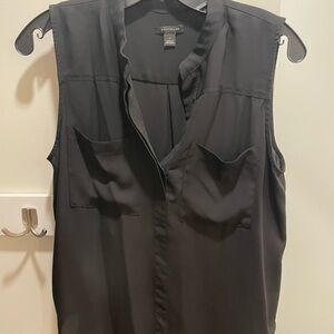 Ann Taylor Black Sleeveless Top